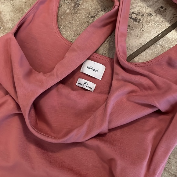 NWOT Aritzia Wilfred 2XS midi dress coral/pink - Picture 3 of 4